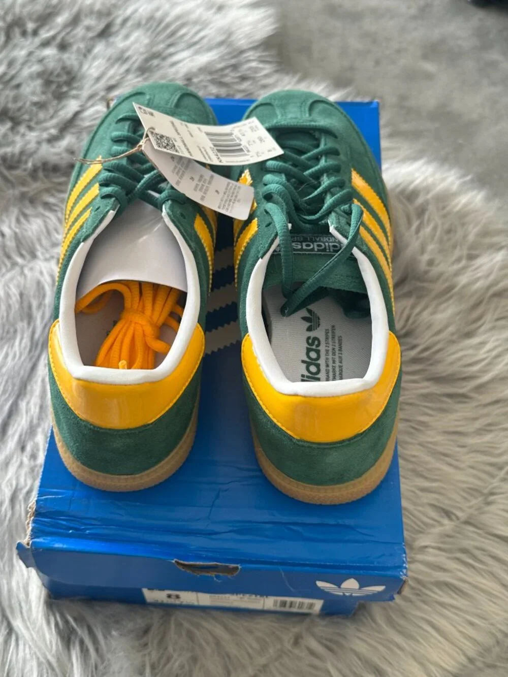 Adidas Handball Spezial Original Green & Yellow Gum Sneakers – M8-W9